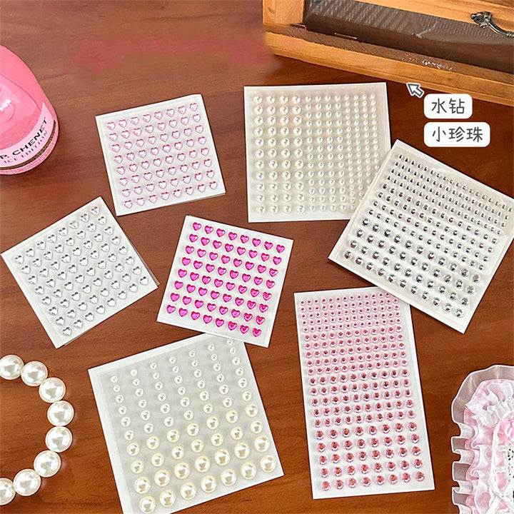 Rhinestone Pearl Decorative Stickers For Decorative Journaling Crafts