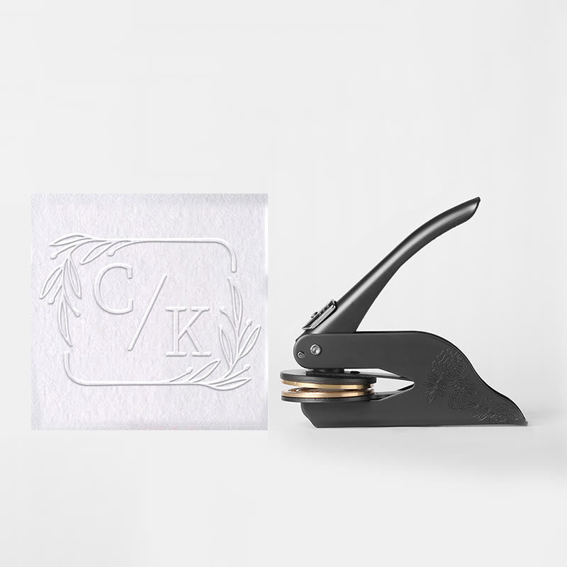 Custom Initial Wedding Embosser Stamp Wedding Invitation Embosser