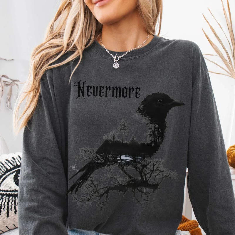 The Raven Nevermore Womens Crewneck Sweatshirt Pullover