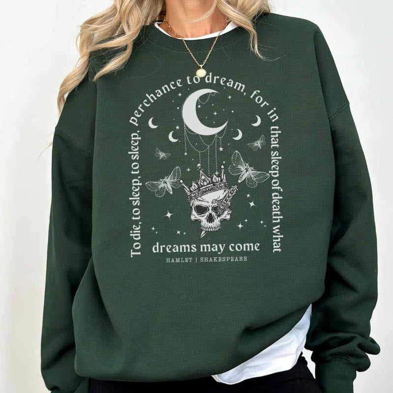 Hamlet Shakespeare Dark Academia Womens Crewneck Sweatshirt Pullover