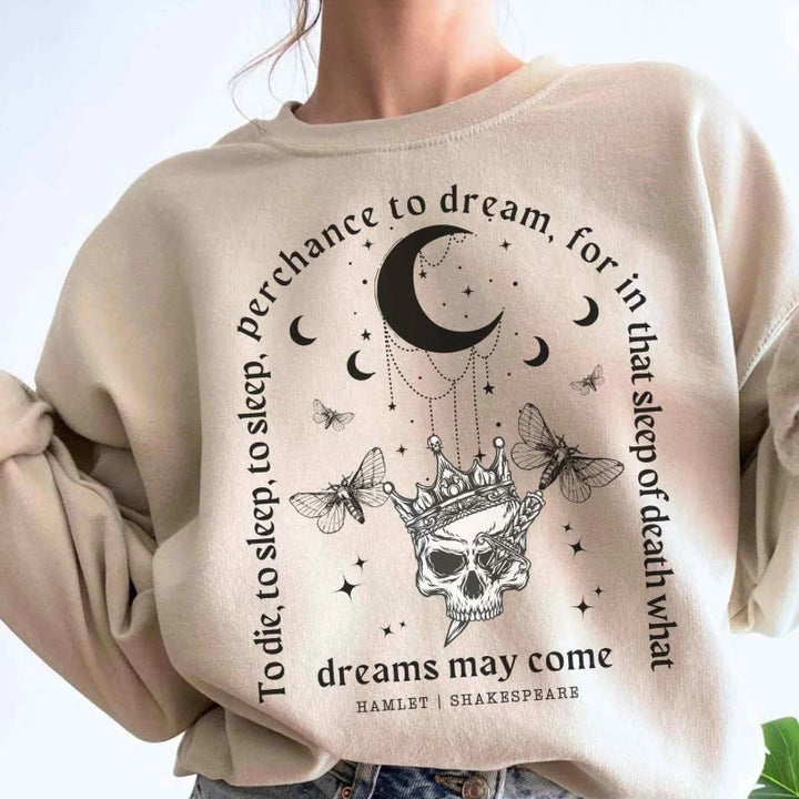 Hamlet Shakespeare Dark Academia Womens Crewneck Sweatshirt Pullover