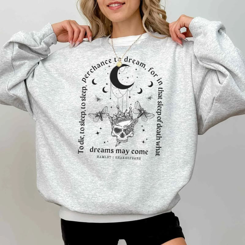 Hamlet Shakespeare Dark Academia Womens Crewneck Sweatshirt Pullover