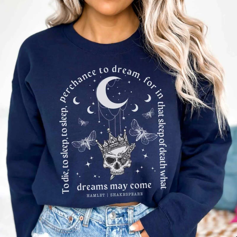 Hamlet Shakespeare Dark Academia Womens Crewneck Sweatshirt Pullover