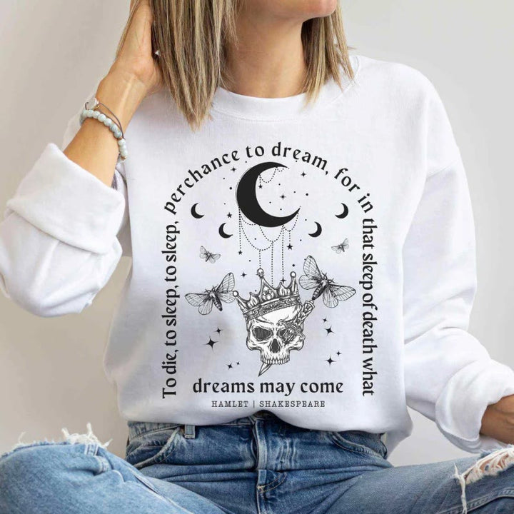 Hamlet Shakespeare Dark Academia Womens Crewneck Sweatshirt Pullover