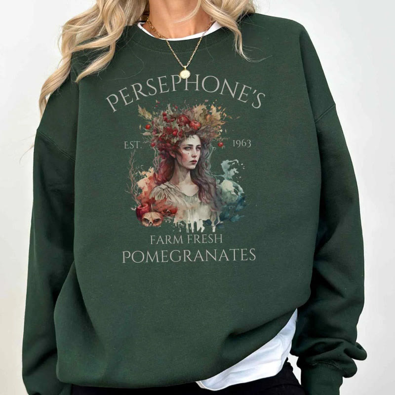 Persephone Greek Mythology Womens Crewneck Sweatshirt Pullover