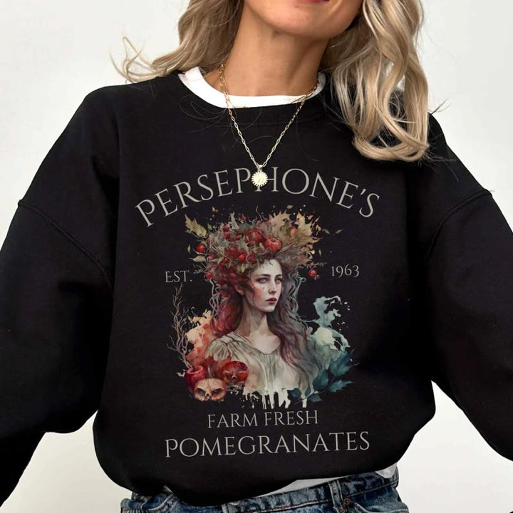 Persephone Greek Mythology Womens Crewneck Sweatshirt Pullover