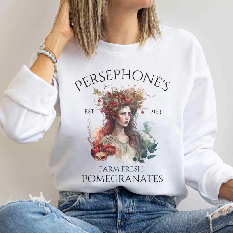 Persephone Greek Mythology Womens Crewneck Sweatshirt Pullover