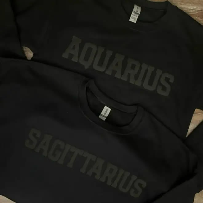 Astrology Black Fleece Long Sleeve Sweatshirt Crewneck Sweatshirt Pullover