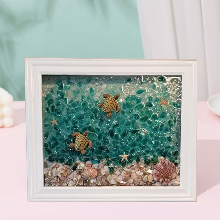 DIY Resin Kit With Accessories Photo Frame Beautiful Sea Series