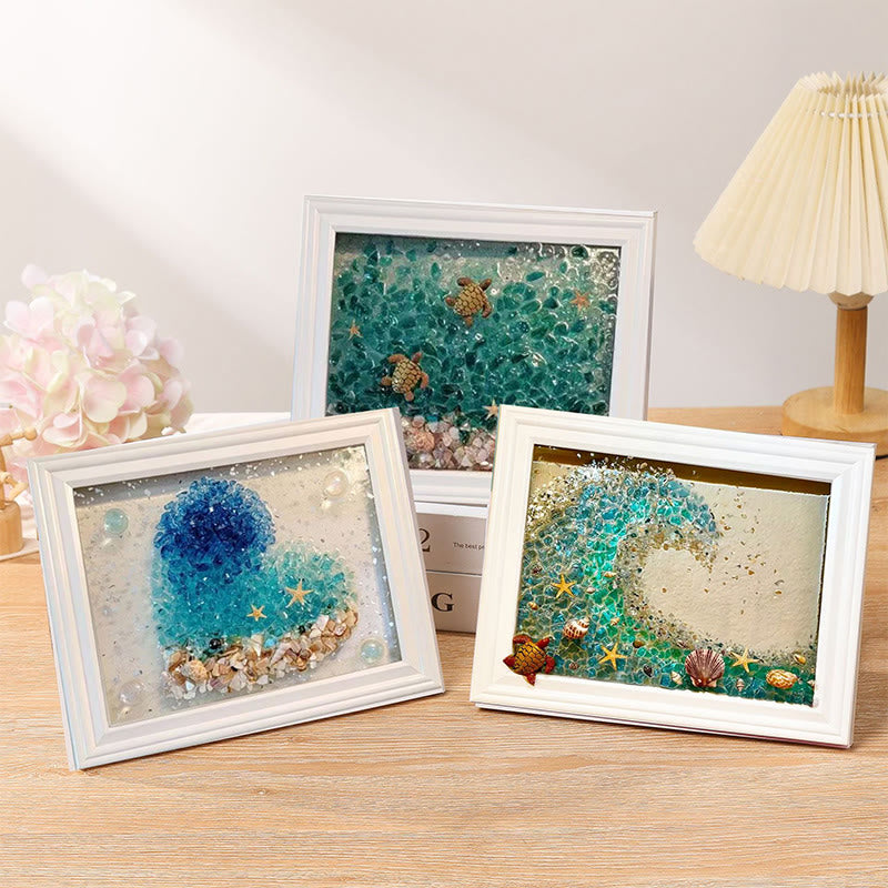 DIY Resin Kit With Accessories Photo Frame Beautiful Sea Series