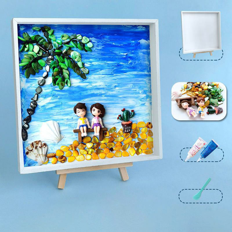 DIY Mosaic Texture Painting Material Kit With Accessories Holiday Gift