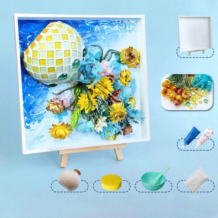 DIY Mosaic Texture Painting Material Kit With Accessories Holiday Gift