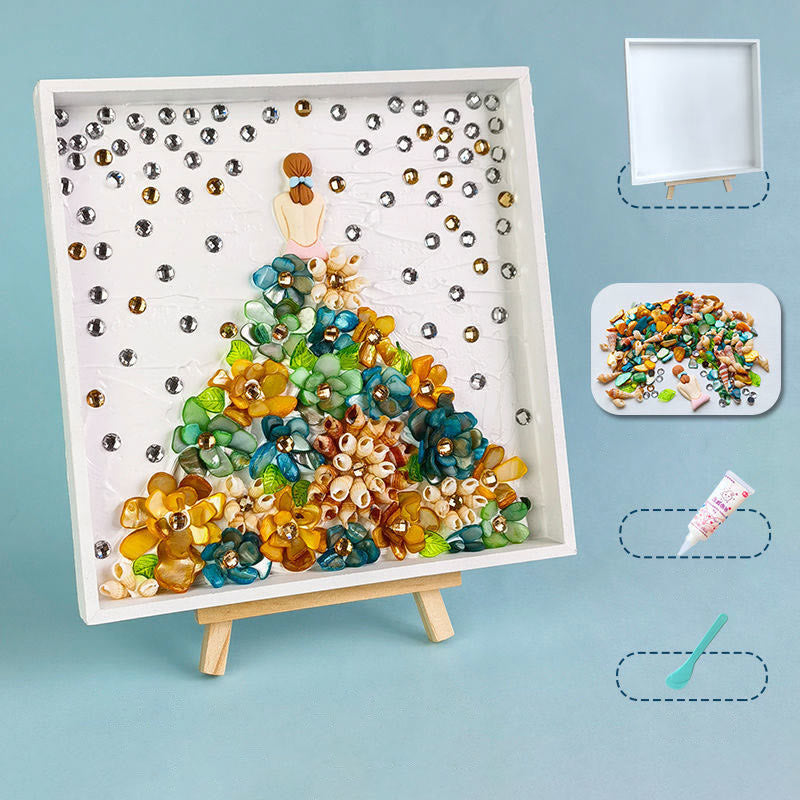 DIY Mosaic Texture Painting Material Kit With Accessories Holiday Gift