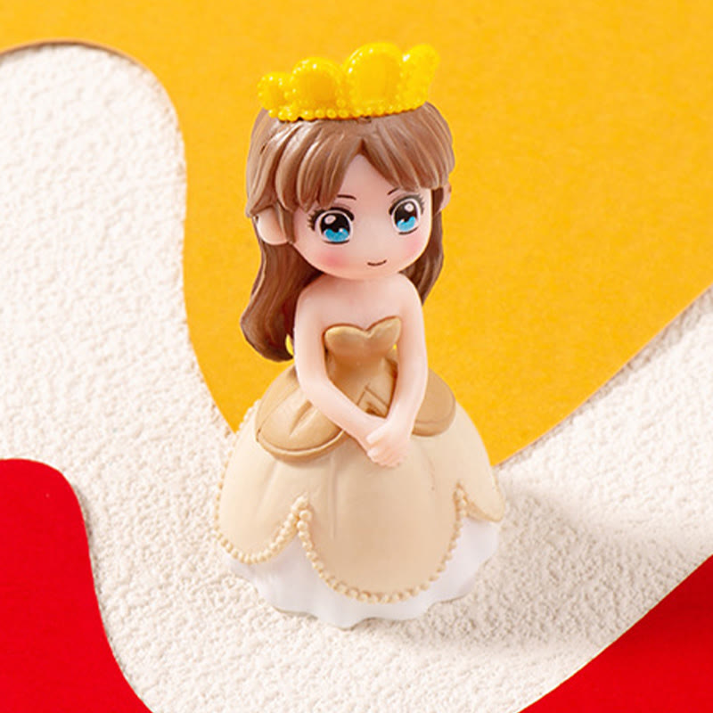 Miniatures Prince Princess Cartoon Couple Artificial Mini Characters For Dollhouse