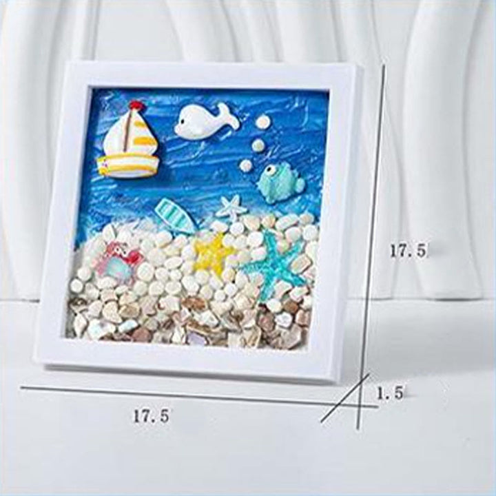 DIY Shell Texture Painting Material Kit Picture Frames Decorations