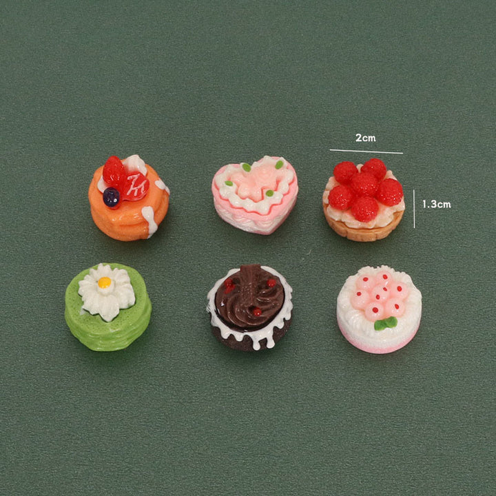 Miniatures Cake Coffee Tray Set Artificial Mini Food Set For Dollhouse