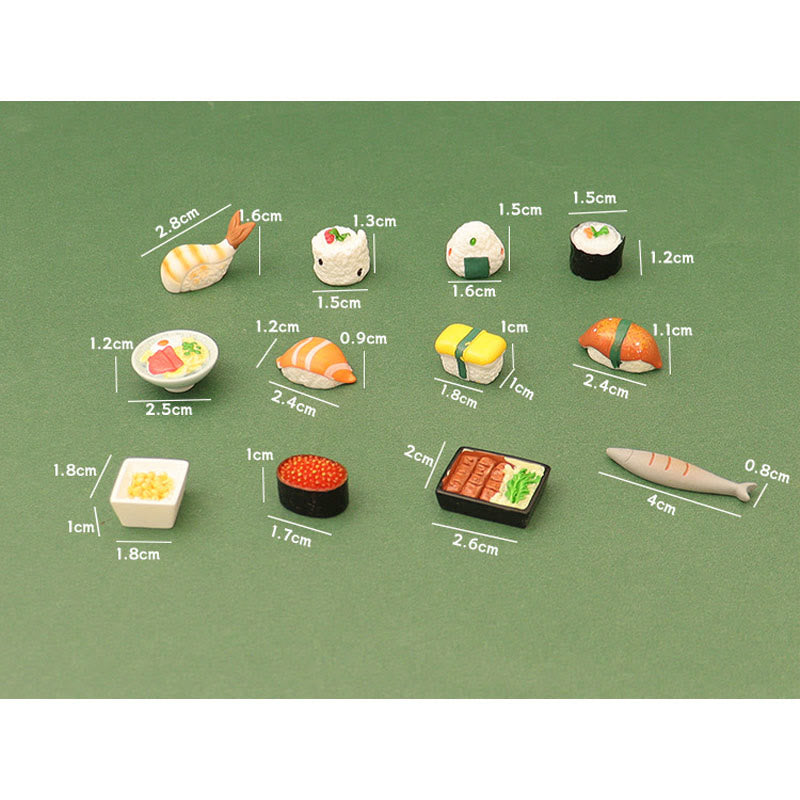 Miniatures Ramen Dim Sum Sushi Set Artificial Mini Food Set For Dollhouse