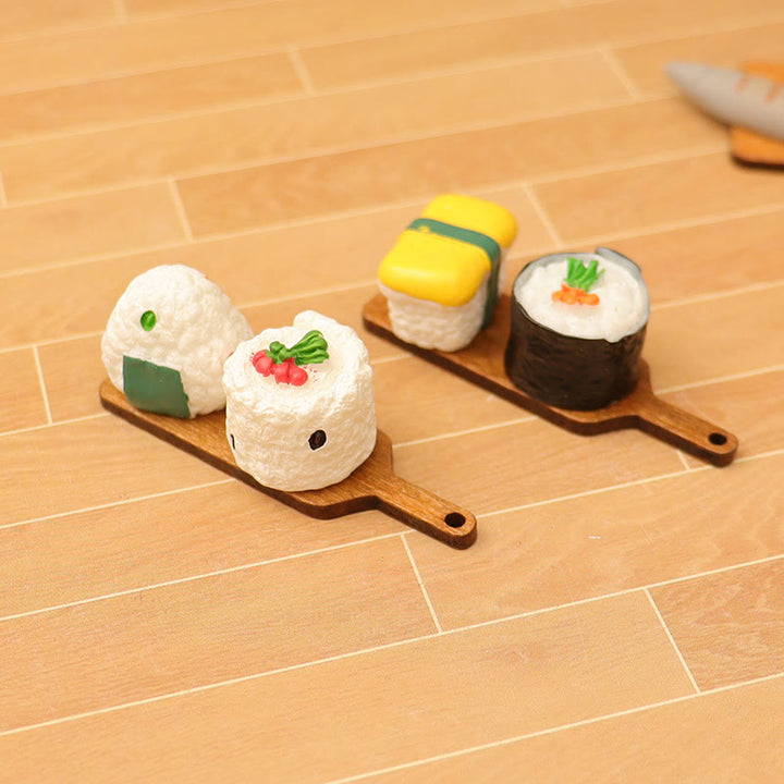 Miniatures Ramen Dim Sum Sushi Set Artificial Mini Food Set For Dollhouse