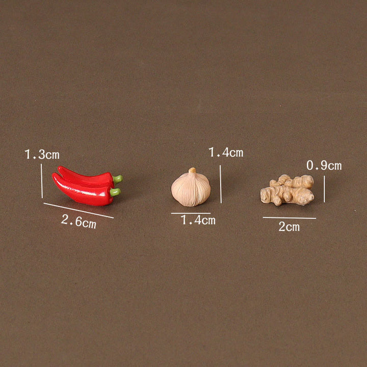 8pcs Miniatures Vegetable Set Artificial Mini Food Set For Dollhouse