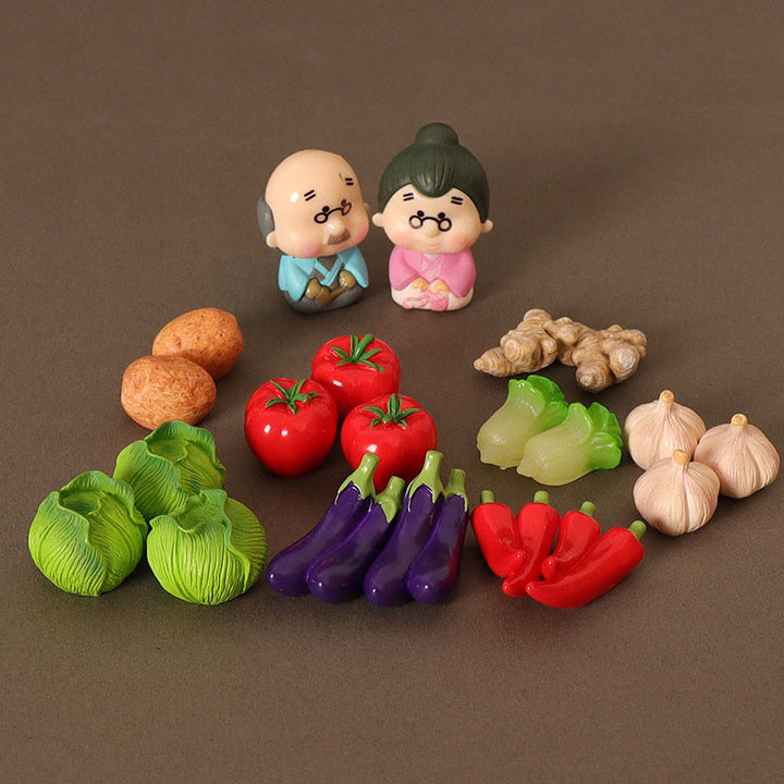 8pcs Miniatures Vegetable Set Artificial Mini Food Set For Dollhouse