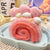 Cute Strawberry Swiss Roll Squishy Toy For Stress Relief Party Favors