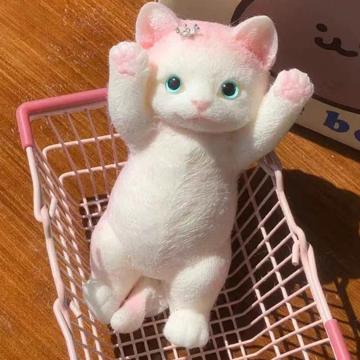 Cute Raised Hand Kitten Squishy Toy For Stress Relief Party Favors