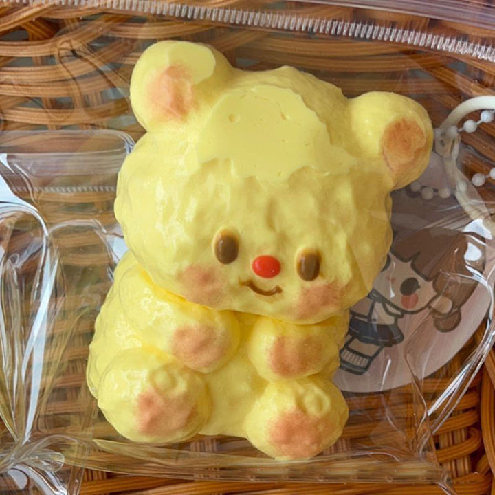 Cute Butter Bear Squishie Toy For Girls Stress Relief Party Favors