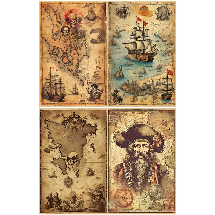 15pcs Map Of That Time Paper Set Decorative Scrapbook Journaling Backing Paper