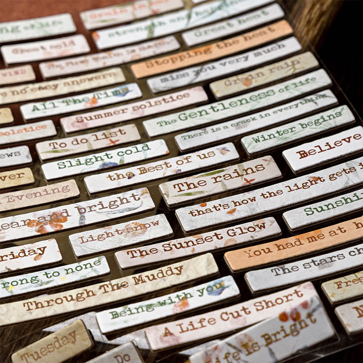 Text Border Series Stickers For DIY Decorative Journaling Crafts