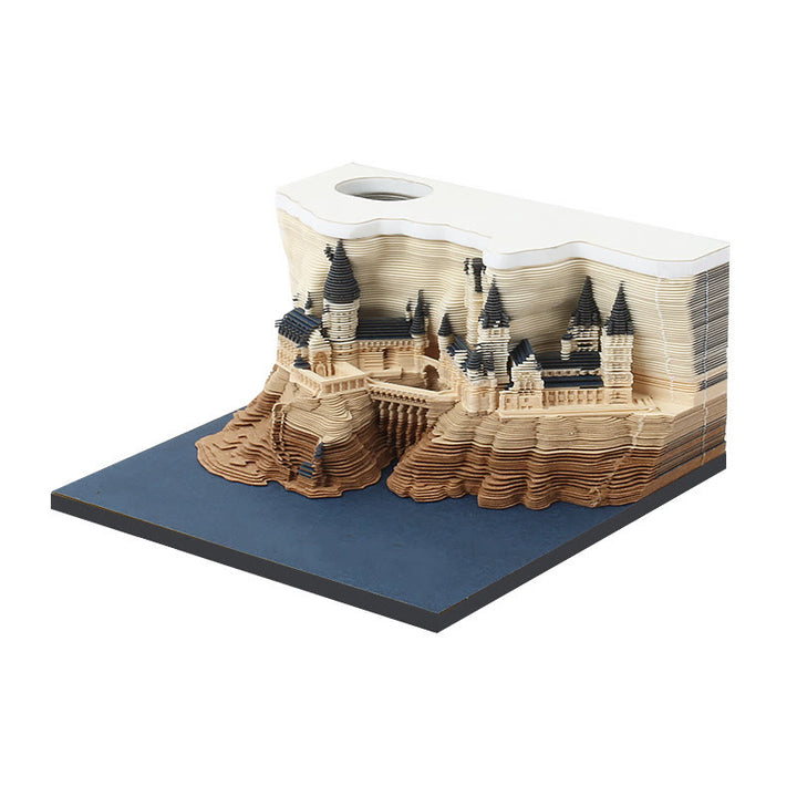 Magic Castle 3D Memo Pad Sticky Note Creative Paper Sculpture Artwork