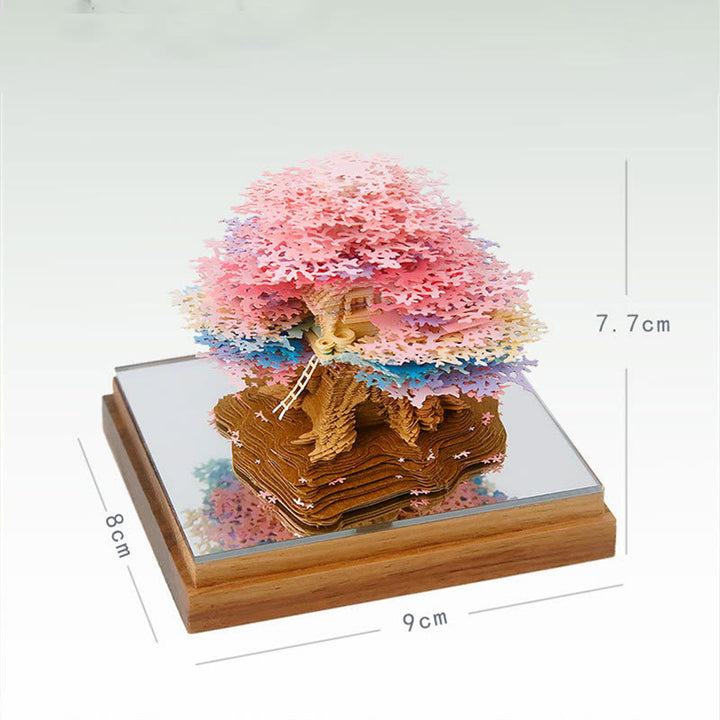 Forest Treehouse 3D Memo Pad Sticky Note 2025 Calendar Paper Sculpture