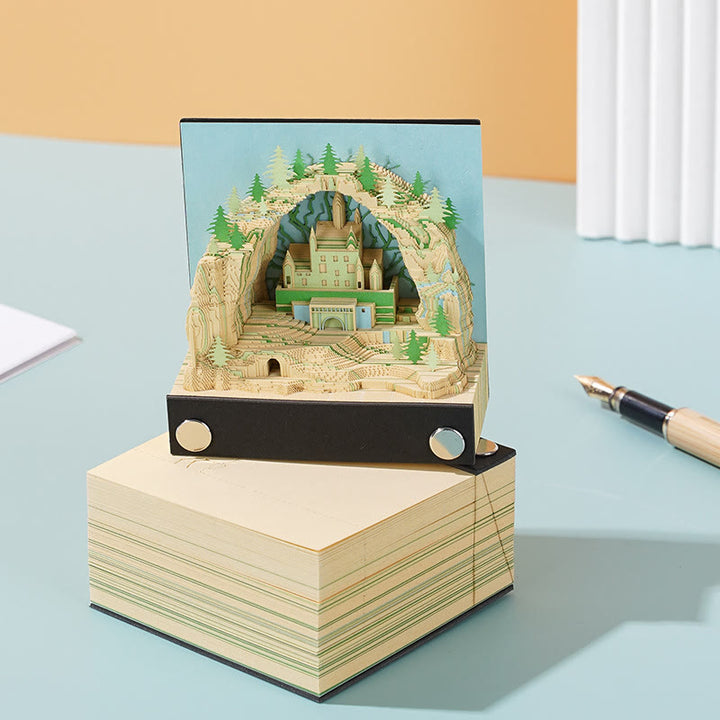 Genki Forest 3D Memo Pad Sticky Note Creative Paper Sculpture Artwork