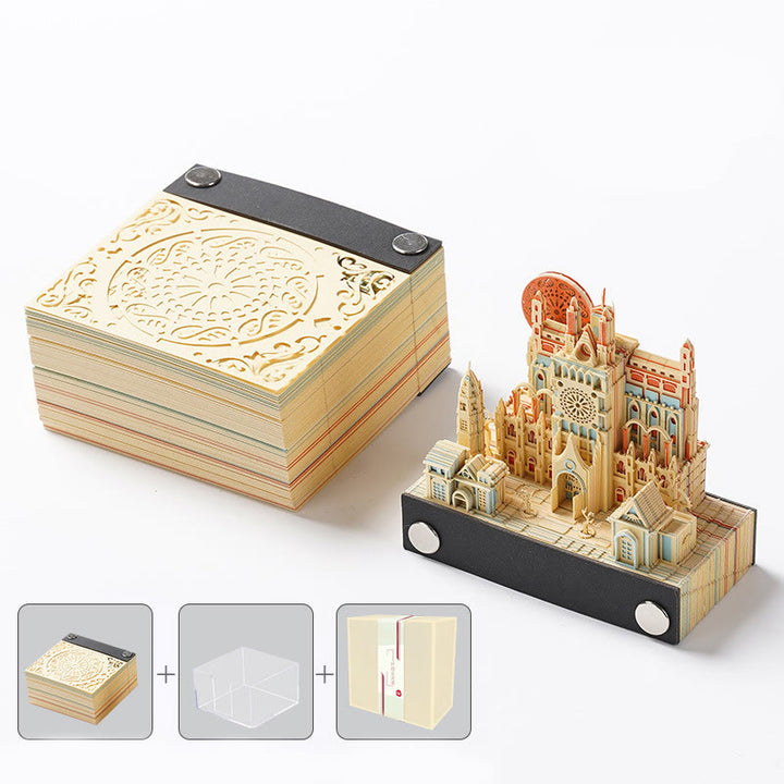 Prague Autumn Days 3D Memo Pad Sticky Note Paper Sculpture