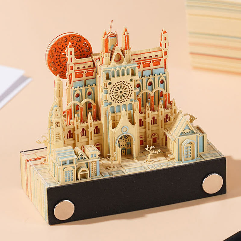 Prague Autumn Days 3D Memo Pad Sticky Note Paper Sculpture