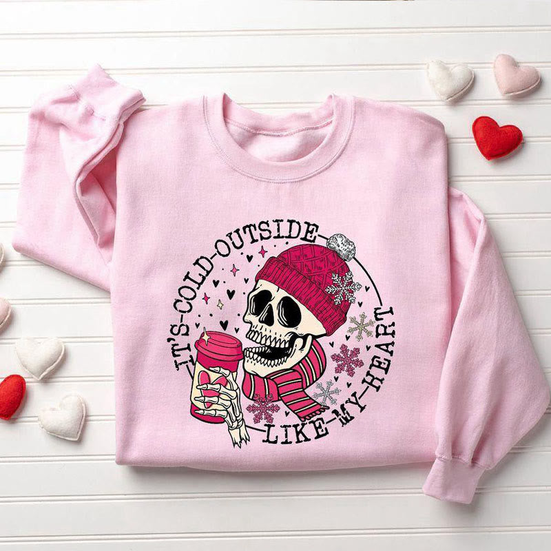 Cold Like My Heart Crewneck Sweatshirt Pullover Long Sleeve Fleeced Sweatshirt