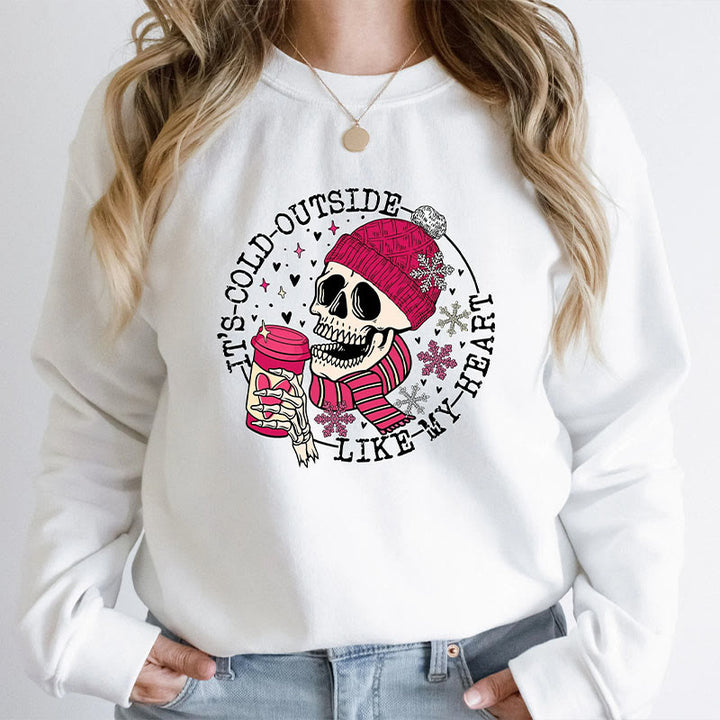 Cold Like My Heart Crewneck Sweatshirt Pullover Long Sleeve Fleeced Sweatshirt