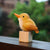 Artificial Bird Carved Wooden Sculpture Desktop Deocr For Gift