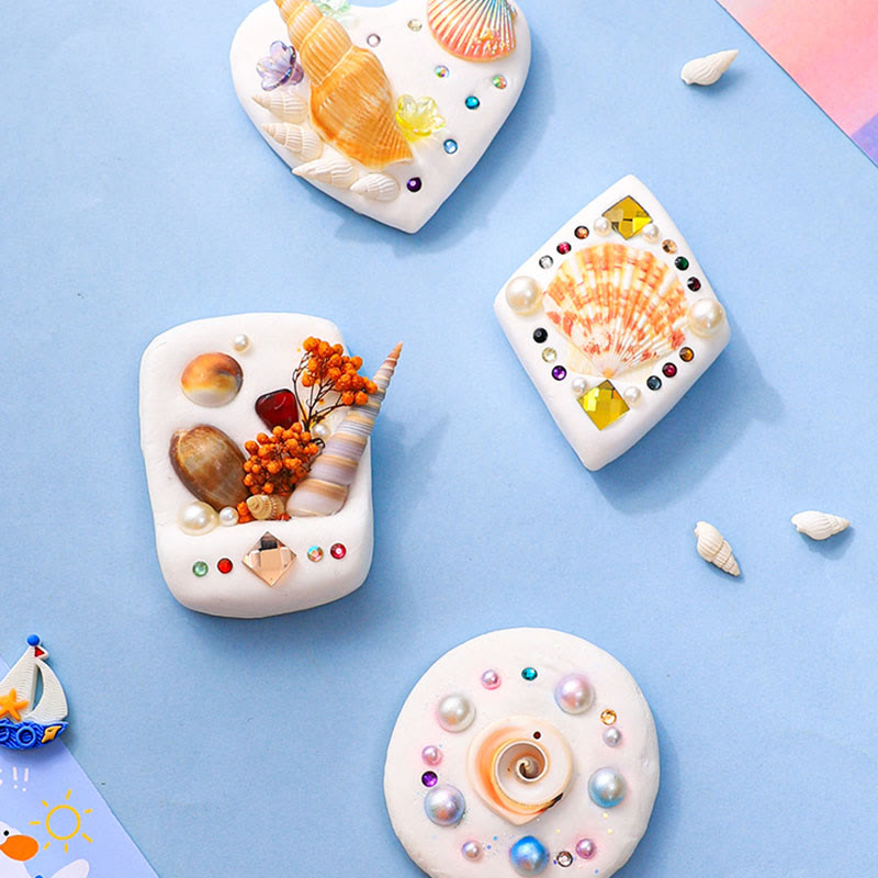 DIY Super Light Clay Fridge Magnet Shell Clay Materials Set