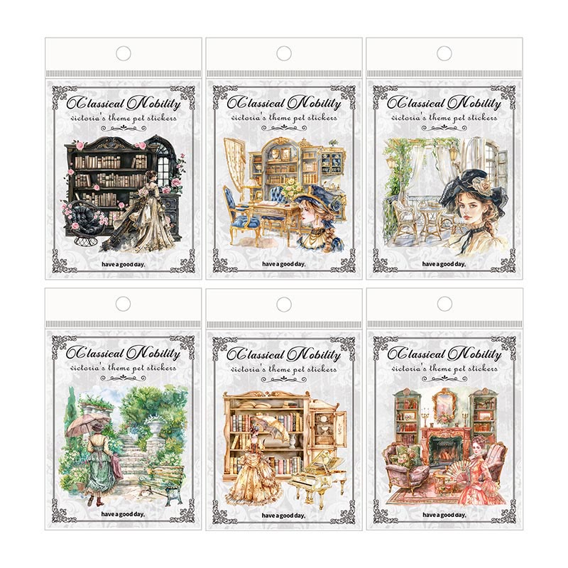 Classical Aristocrat Series Stickers For Decorative Scrapbook Supplies