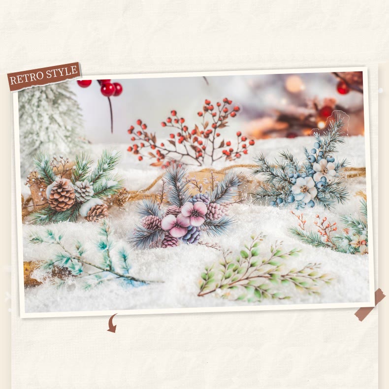 Winter Rhyme Flower Dream Series Stickers For Decorative Scrapbook Supplies