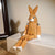 Long Leg Rabbit Carved Wooden Sculpture Desktop Deocr For Gift