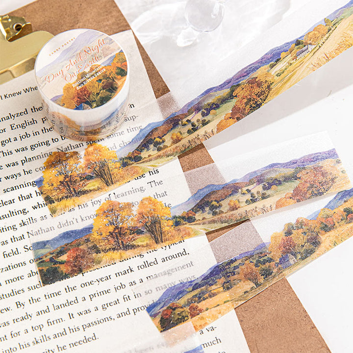 Endless Mountains And Rivers Series Scrapbook Decor Tape Loop For Journaling