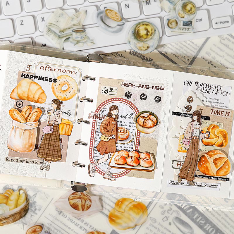 Bread Bakery Series Stickers For Decorative Scrapbook Supplies