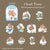 Sky Phantom Series Stickers For Decorative Scrapbook Supplies