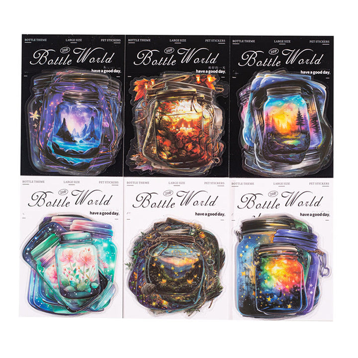 World In A Bottle Series Stickers For Decorative Scrapbook Supplies