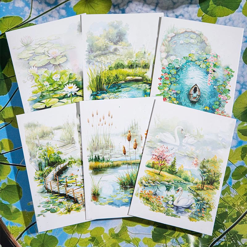 Small Pond Side Seriess Stickers For Decorative Scrapbook Supplies