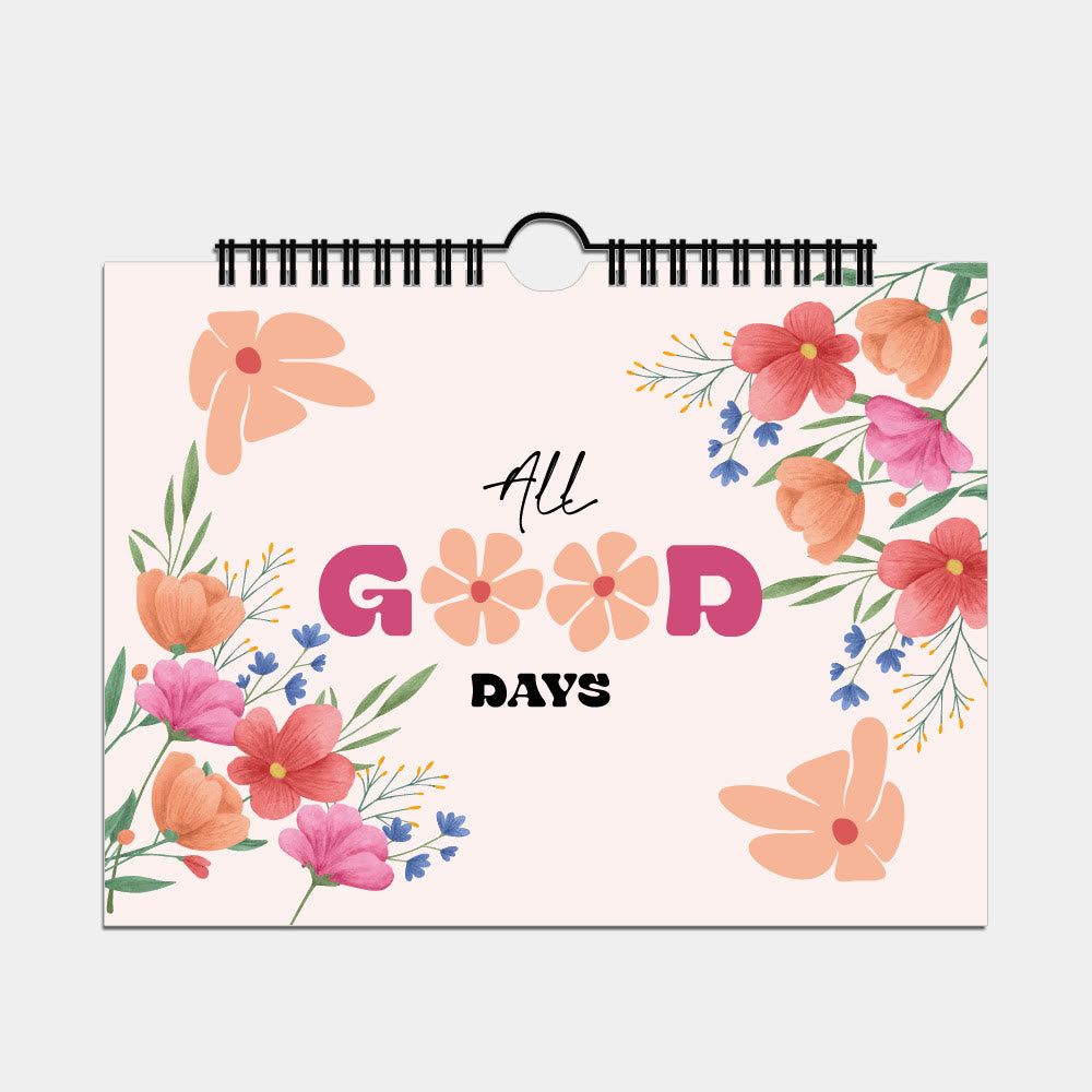 4 Styles Floral Inspirational Notepad For 12 Months Planner Hanging To Do List