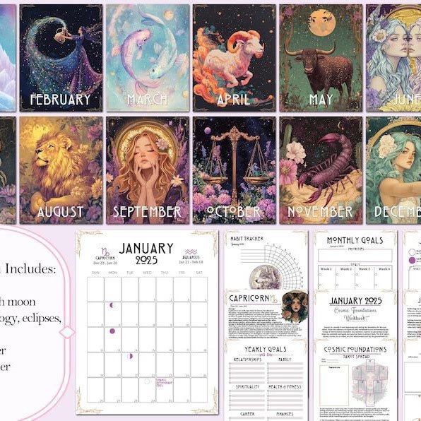 2025 Witch Notepad For 12 Months Planner Hanging To Do List