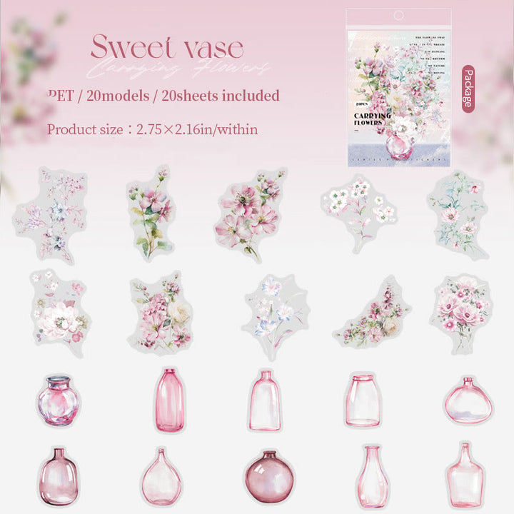 Flowers Loaded Series Stickers For Decorative Scrapbook Supplies