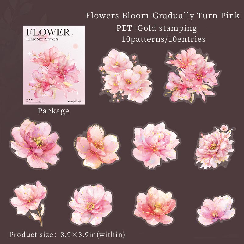 The Flower Dream Series Stickers For Decorative Scrapbook Supplies